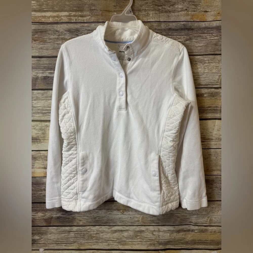 Tommy Bahama Aruba‎ Quilted Pullover Sweater S Small Linen Half Snap Button